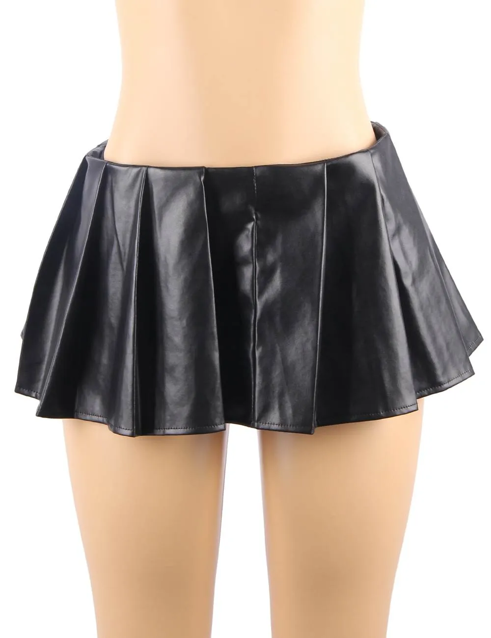 Leather corset with dress