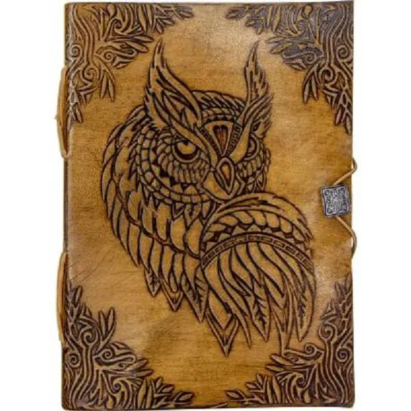 Leather Journal Owl