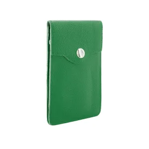 Leather Phone Crossbody Bag in Bright Green