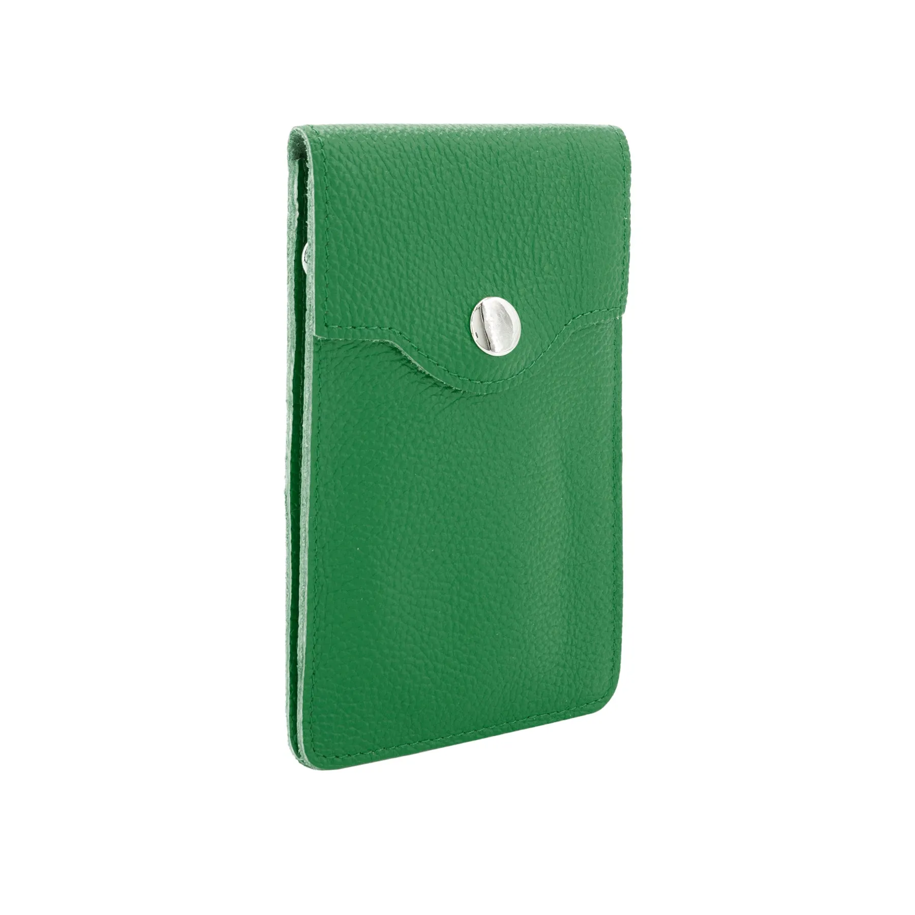 Leather Phone Crossbody Bag in Bright Green