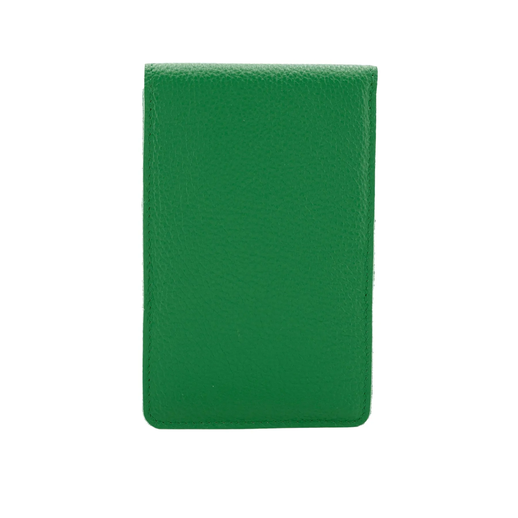 Leather Phone Crossbody Bag in Bright Green