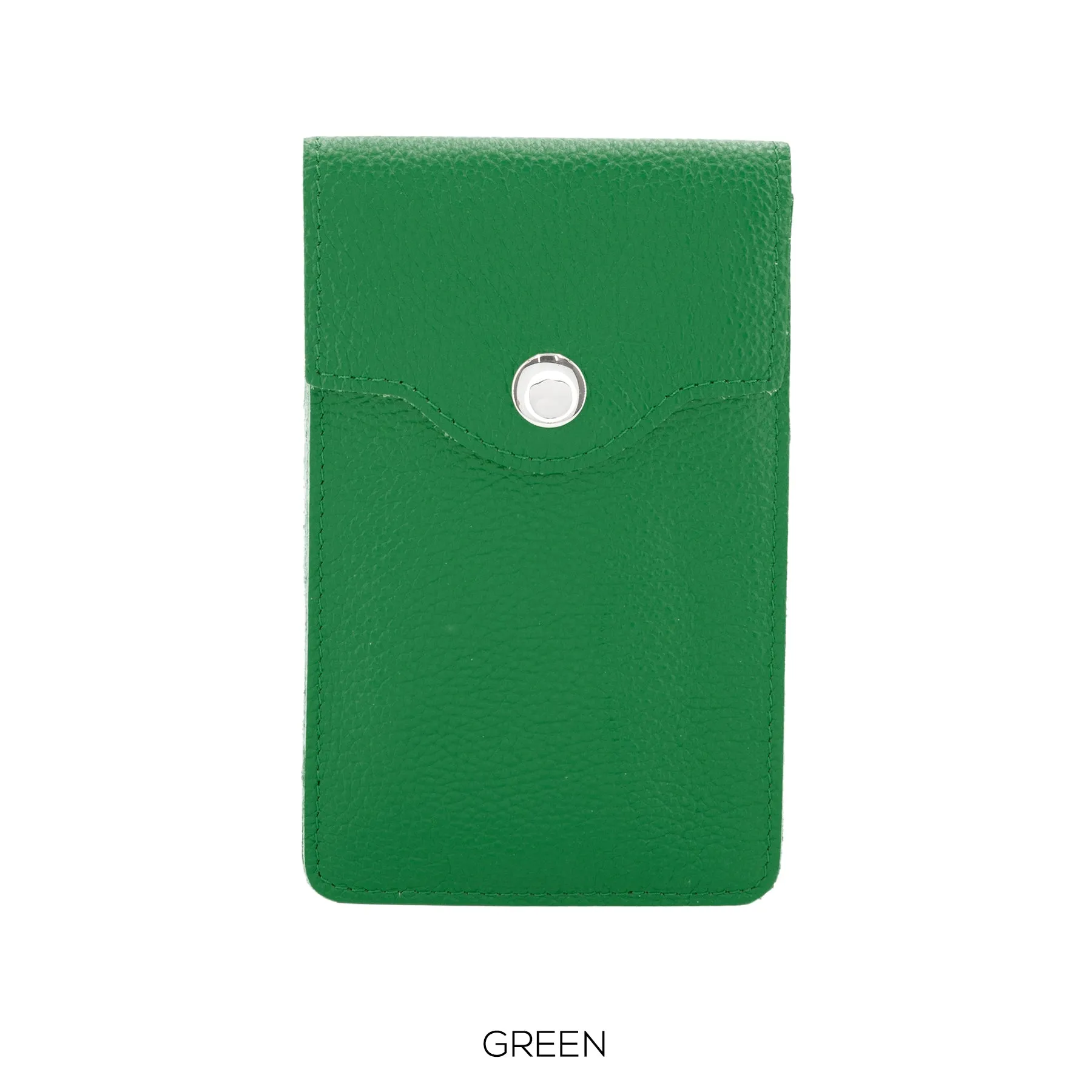 Leather Phone Crossbody Bag in Bright Green
