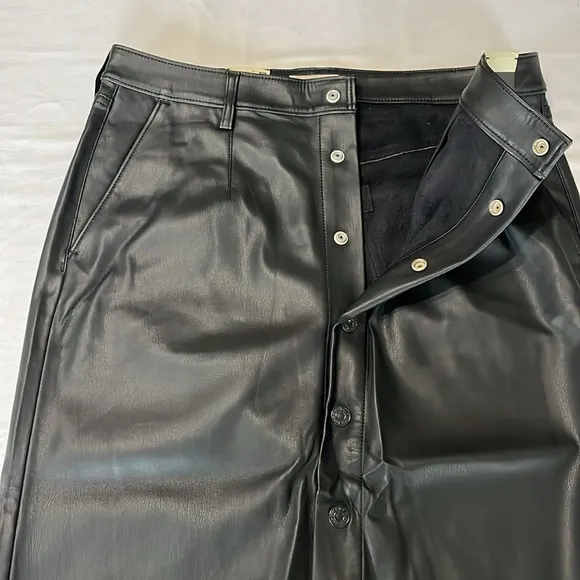 Levi's Premium Women's Faux Leather Icon Pencil Skirt Black NWT