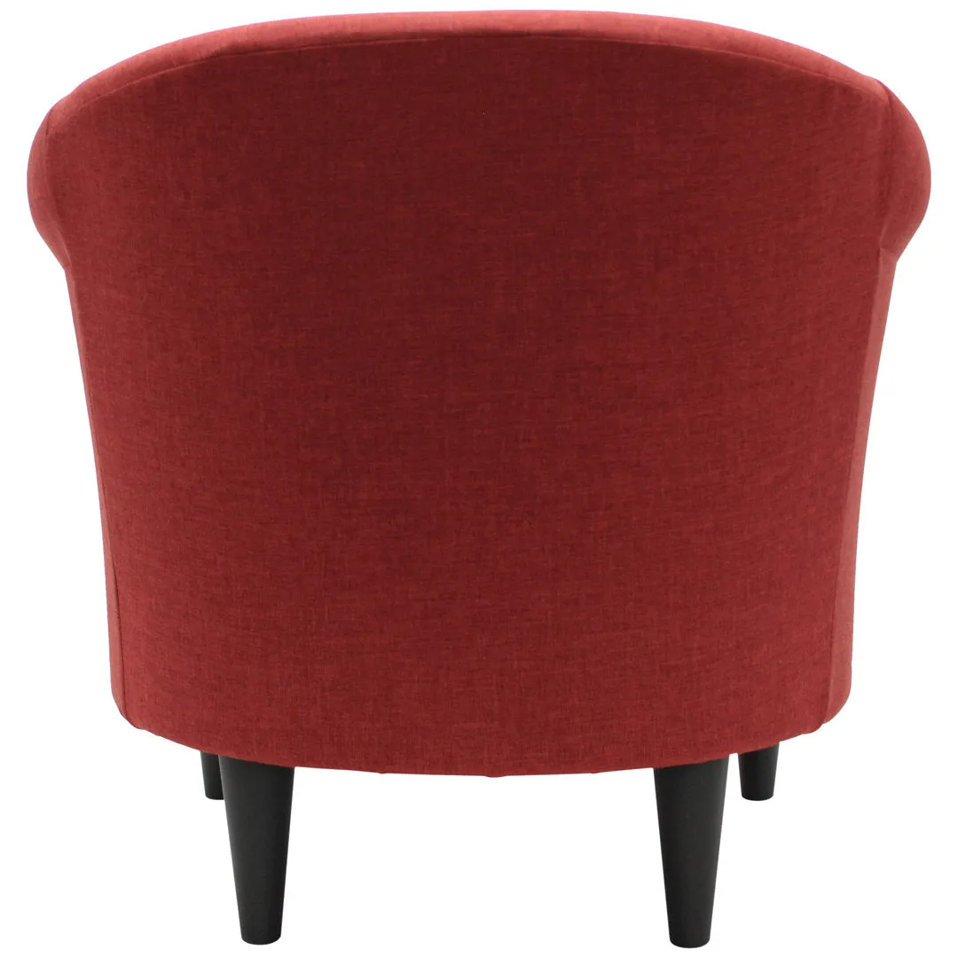 Liam 31.5" W Barrel Chair Zipcode Design™ Fabric OR Leather Type: Jitterbug Picante Performance Basketweave