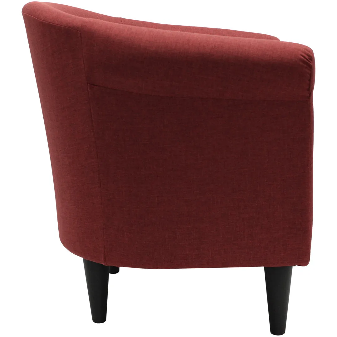 Liam 31.5" W Barrel Chair Zipcode Design™ Fabric OR Leather Type: Jitterbug Picante Performance Basketweave