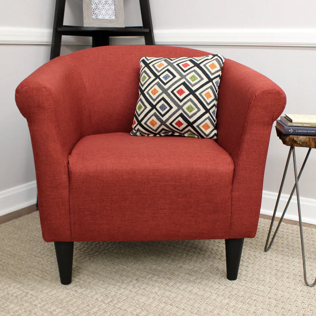 Liam 31.5" W Barrel Chair Zipcode Design™ Fabric OR Leather Type: Jitterbug Picante Performance Basketweave