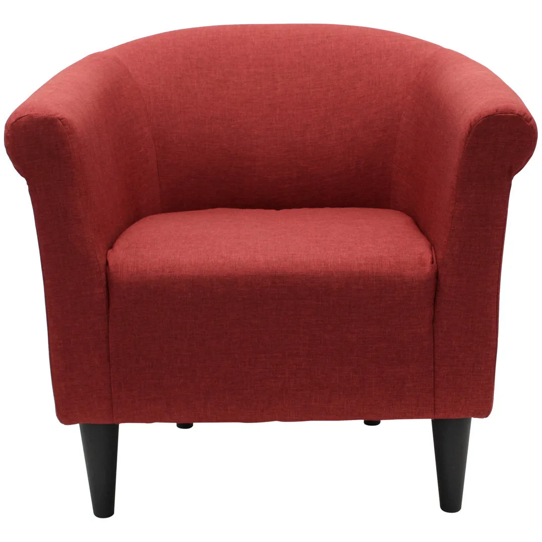 Liam 31.5" W Barrel Chair Zipcode Design™ Fabric OR Leather Type: Jitterbug Picante Performance Basketweave