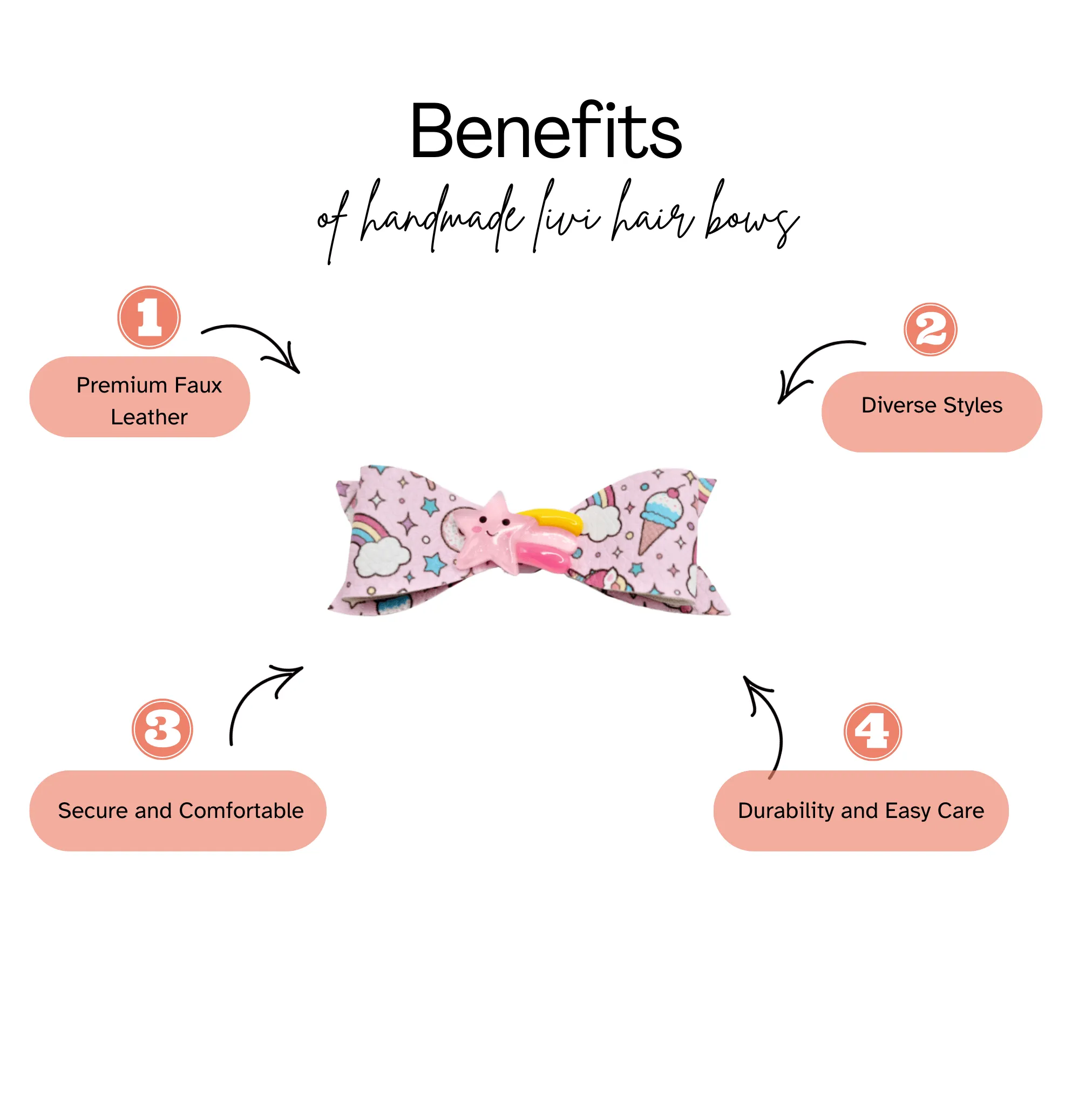 Light Pink Doughnut Livi Hair Bows