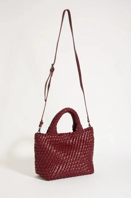 LILAH WOVEN MINI TOTE (Burgundy)
