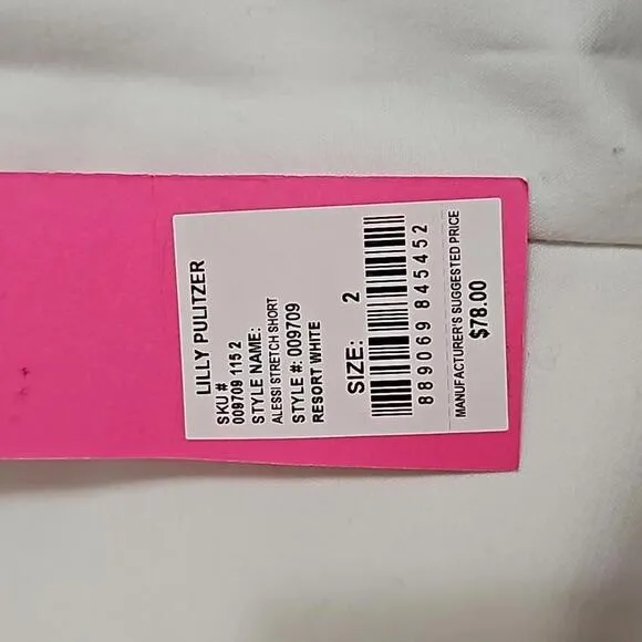 Lilly Pulitzer Alessi stretch short size 2
