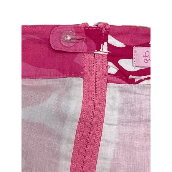 Lilly Pulitzer Skirt Women’s Size 4 Cotton A-Line in Sonia Pink Print