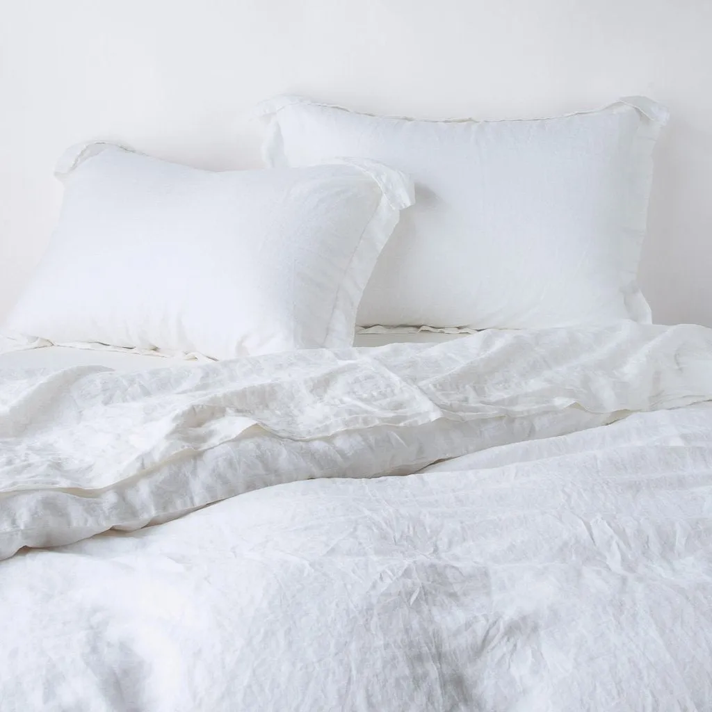 Linen Standard Sham - White