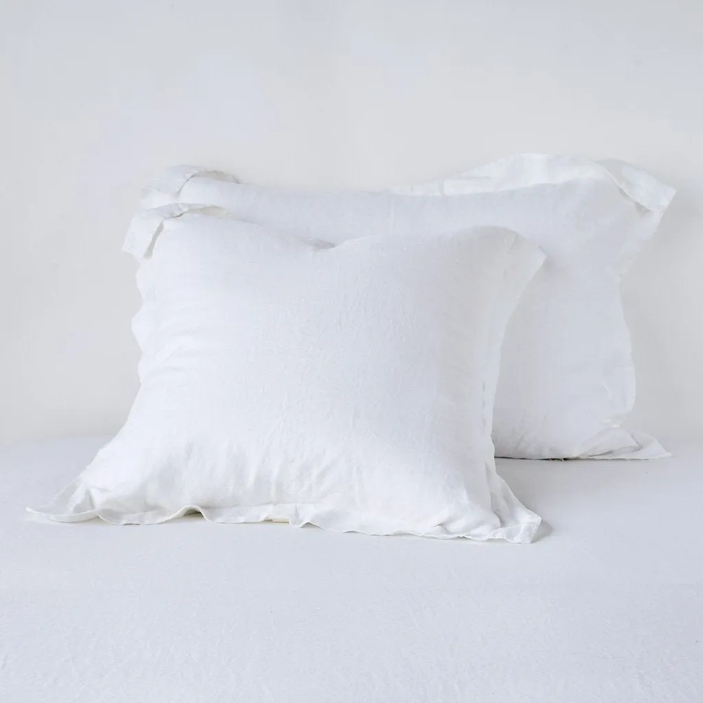 Linen Standard Sham - White