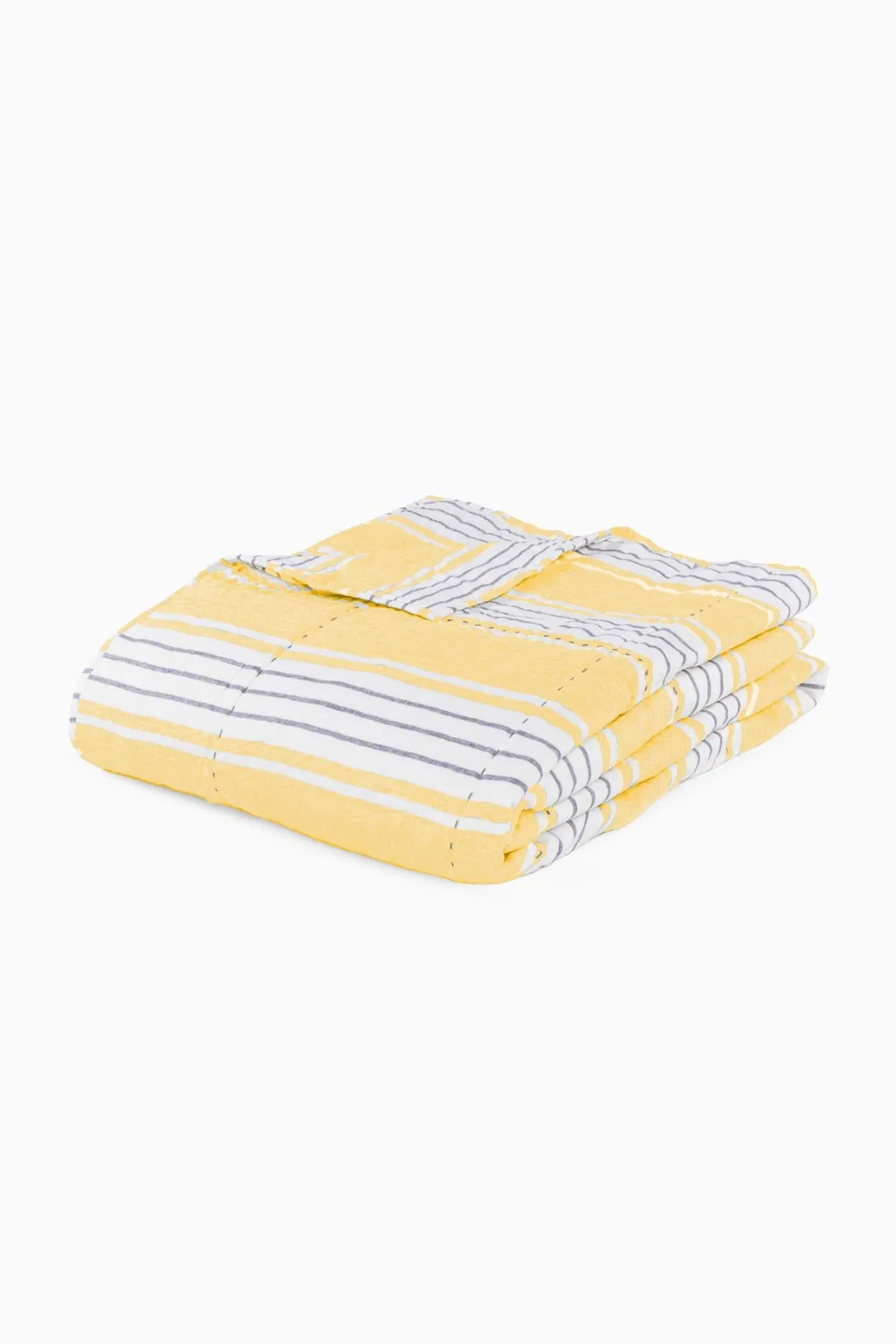 Linen Zen Hand Quilted Quilt-Yellow Zen