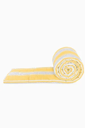 Linen Zen Hand Quilted Quilt-Yellow Zen