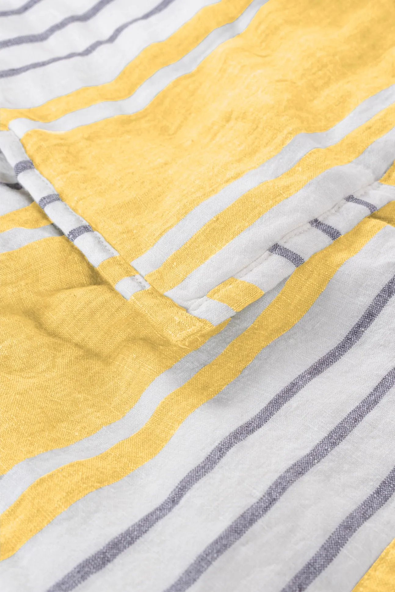 Linen Zen Hand Quilted Quilt-Yellow Zen