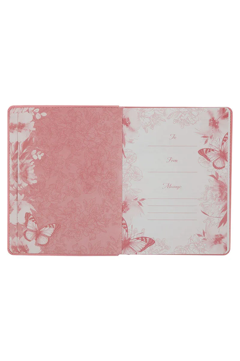 Live Free Pink Faux Leather Devotional Book