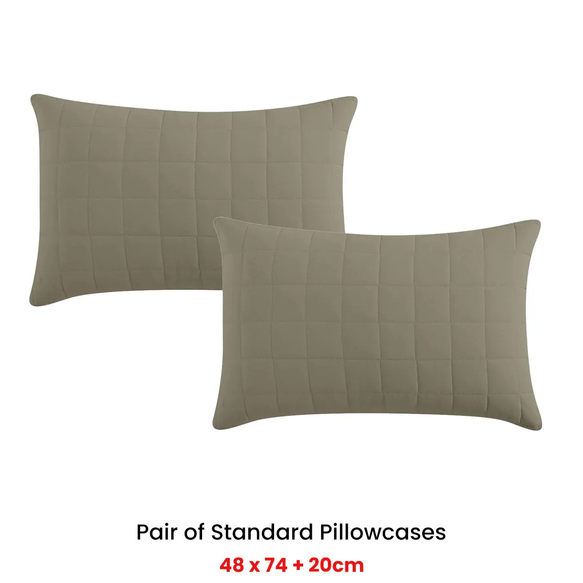 Logan and Mason Pair of Rhodes Moss Standard Pillowcases 48 x 73   20cm