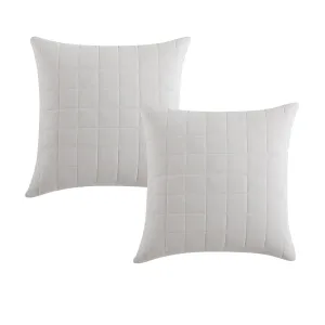 Logan and Mason Pair of Rhodes Silver European Pillowcases 65 x 65   16cm