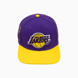 Los Angeles Lakers NBA Hat With Leather Visor