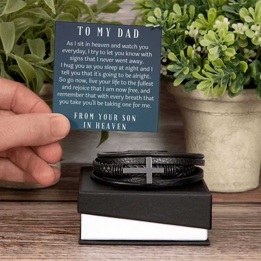 Loss of Son Gift for Dad, Son Memorial Keepsake, Sympathy Bracelet for Men, Condolence Bereavement