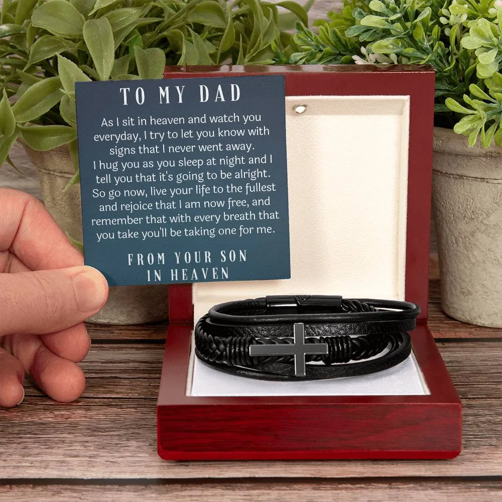 Loss of Son Gift for Dad, Son Memorial Keepsake, Sympathy Bracelet for Men, Condolence Bereavement