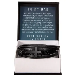 Loss of Son Gift for Dad, Son Memorial Keepsake, Sympathy Bracelet for Men, Condolence Bereavement