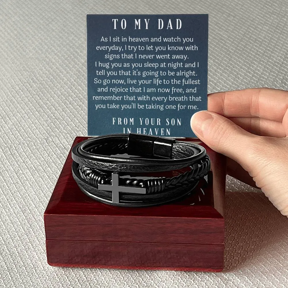 Loss of Son Gift for Dad, Son Memorial Keepsake, Sympathy Bracelet for Men, Condolence Bereavement