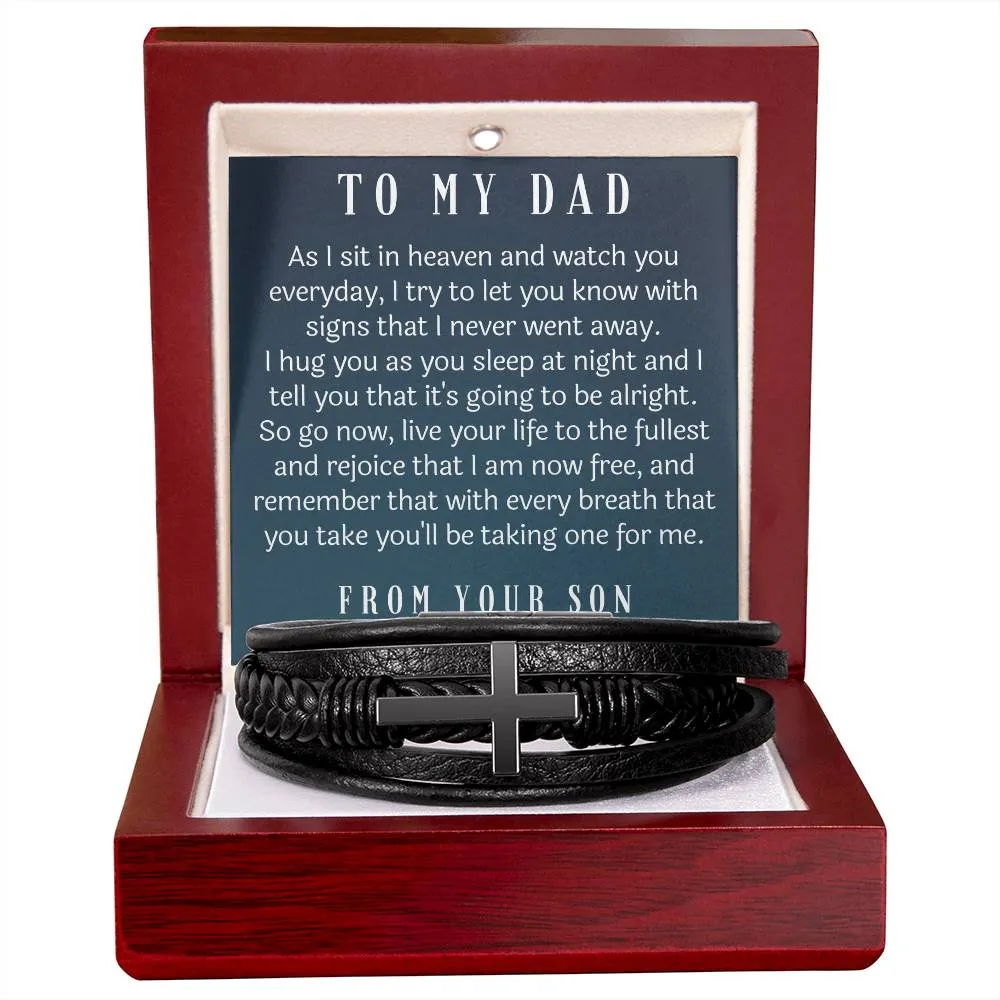 Loss of Son Gift for Dad, Son Memorial Keepsake, Sympathy Bracelet for Men, Condolence Bereavement