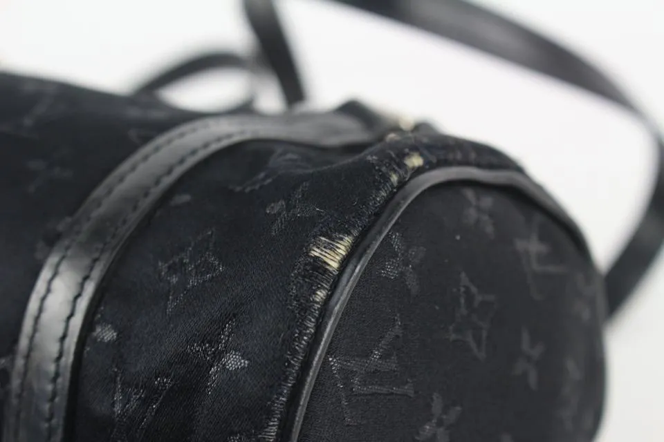 Louis Vuitton Black Monogram Satin Shine Mini Papillon 1122lv8