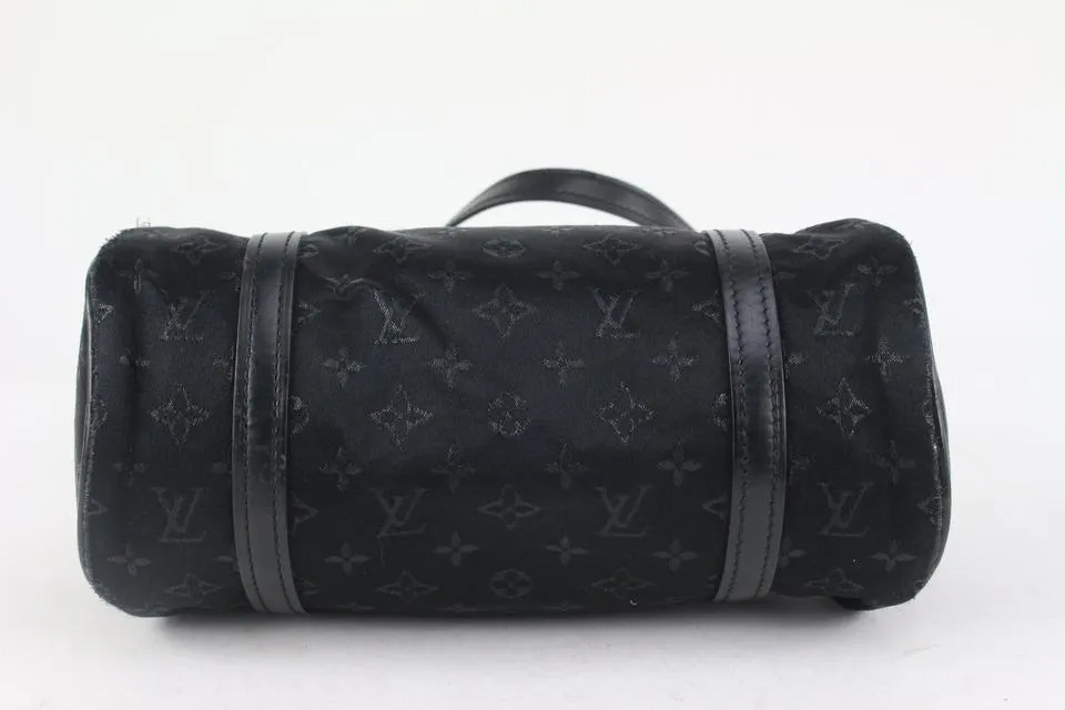 Louis Vuitton Black Monogram Satin Shine Mini Papillon 1122lv8