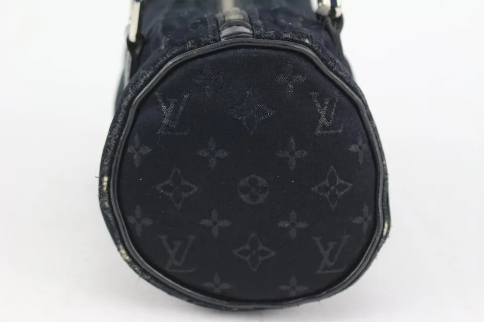 Louis Vuitton Black Monogram Satin Shine Mini Papillon 1122lv8