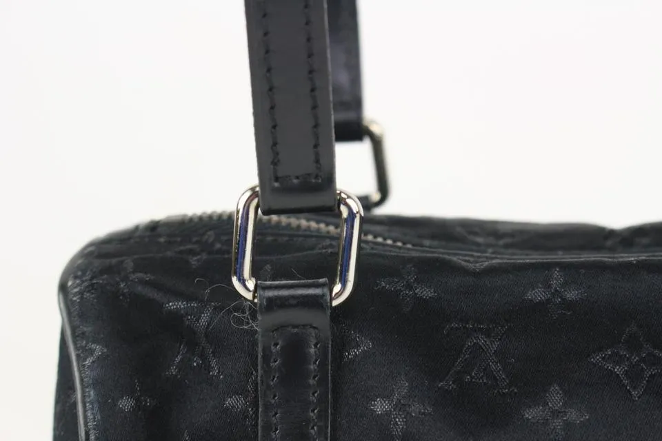 Louis Vuitton Black Monogram Satin Shine Mini Papillon 1122lv8