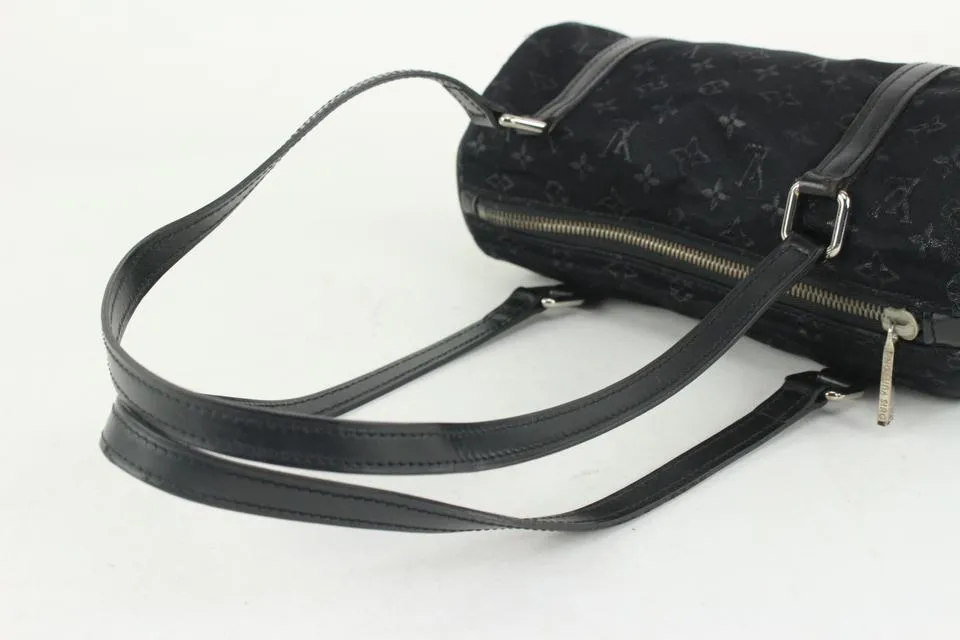 Louis Vuitton Black Monogram Satin Shine Mini Papillon 1122lv8