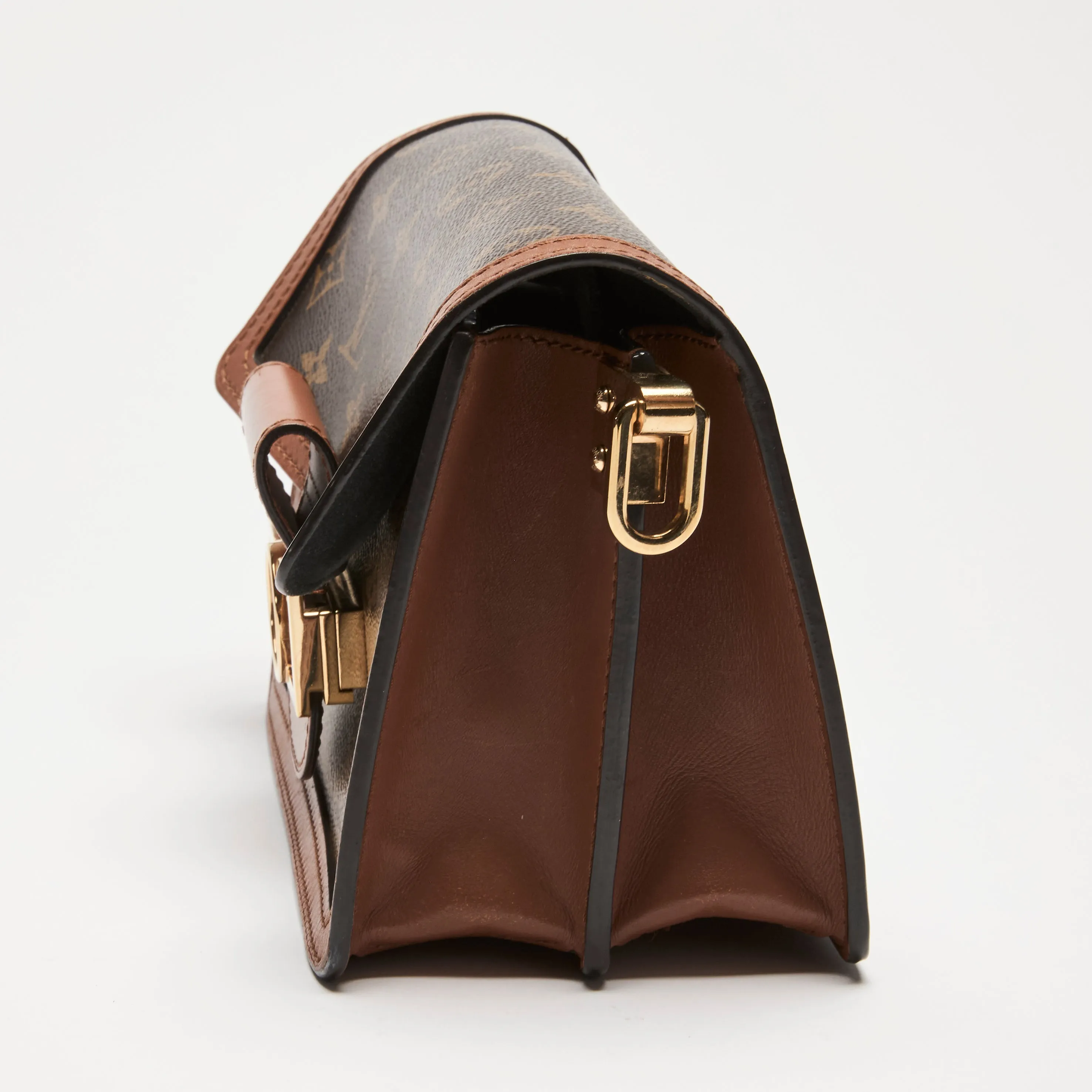 Louis Vuitton Brown Monogram Epi Grained Leather Mini Dauphine Flap Bag
