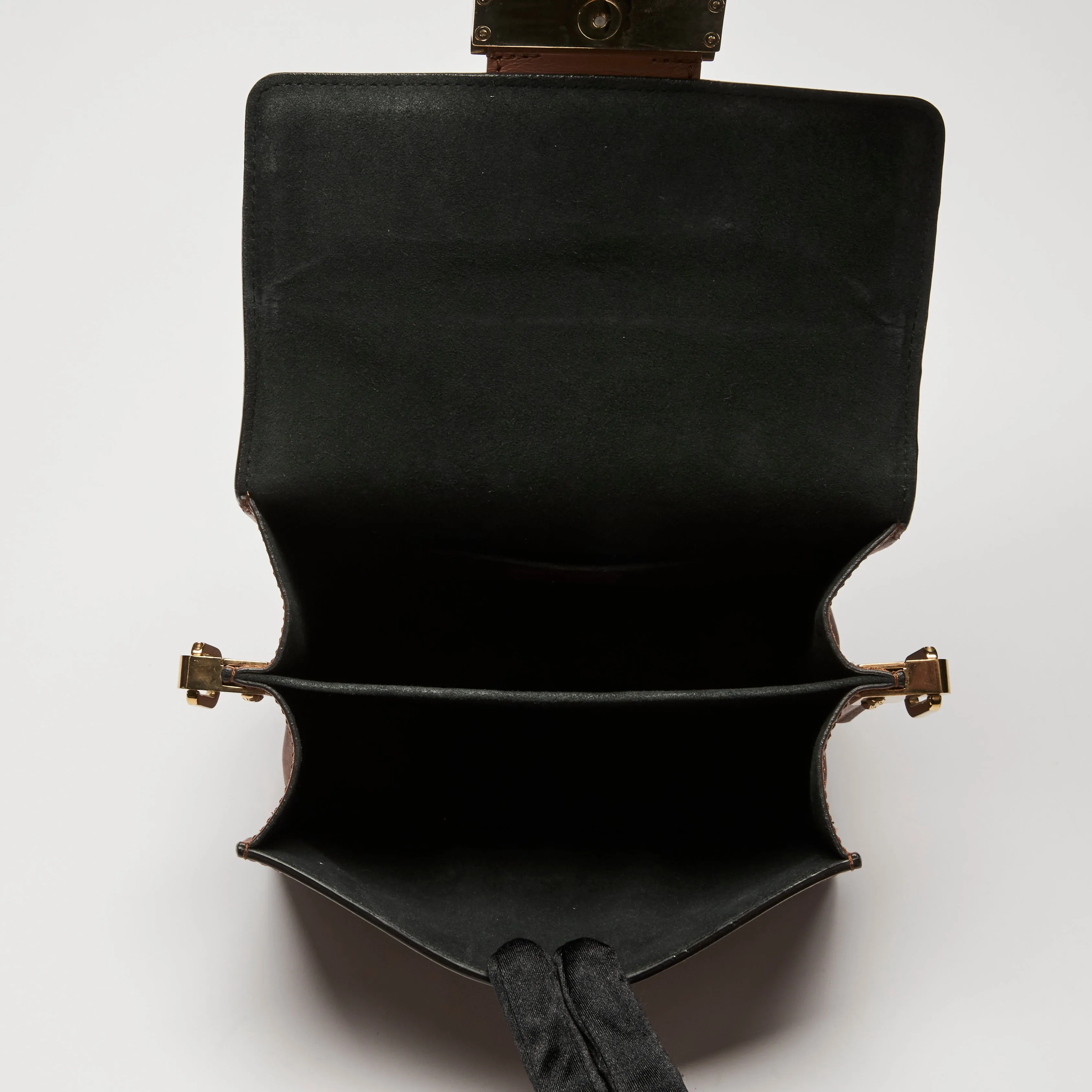 Louis Vuitton Brown Monogram Epi Grained Leather Mini Dauphine Flap Bag