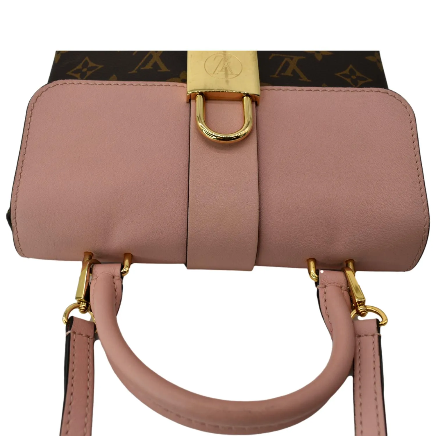 LOUIS VUITTON Locky BB Monogram Canvas Crossbody Bag Rose Poudré
