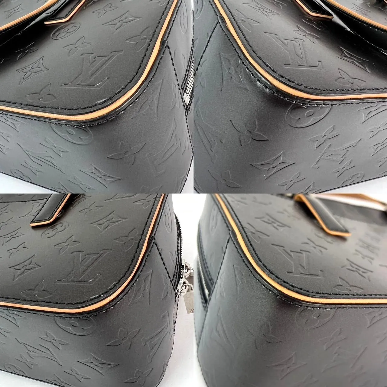 Louis Vuitton Mat Monogram Shelton Black Hand Bag