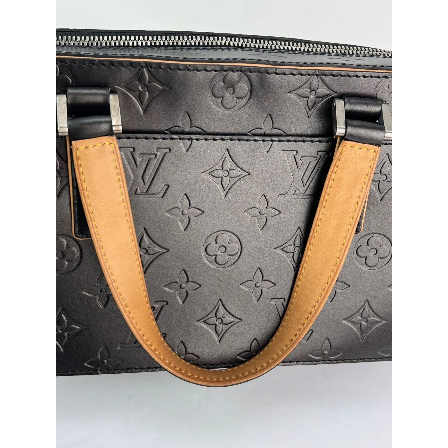 Louis Vuitton Mat Monogram Shelton Black Hand Bag