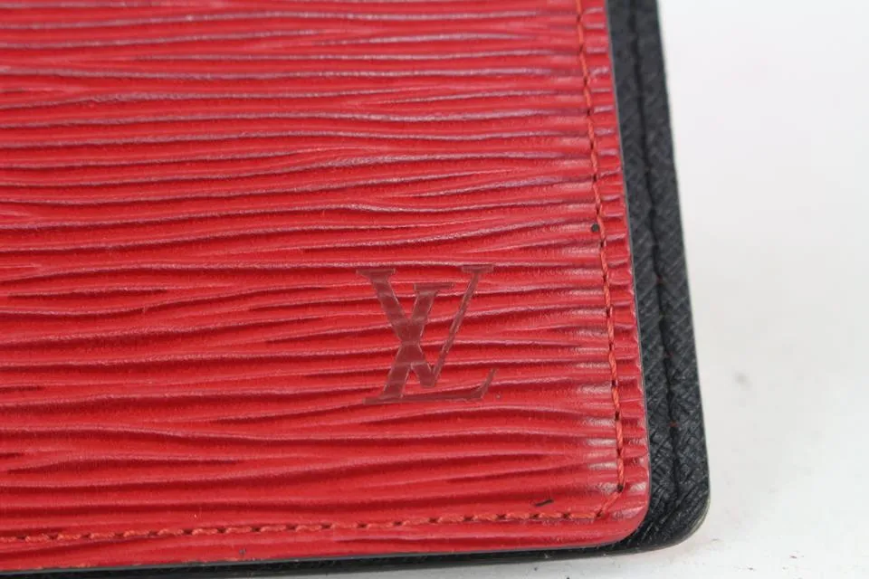 Louis Vuitton Red Epi Leather Small Ring Agenda PM Diary Cover 170lv730