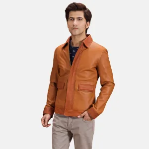 Luca Tan Brown Leather Jacket
