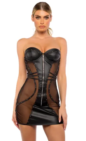 Lust & Leather Dress - LI703