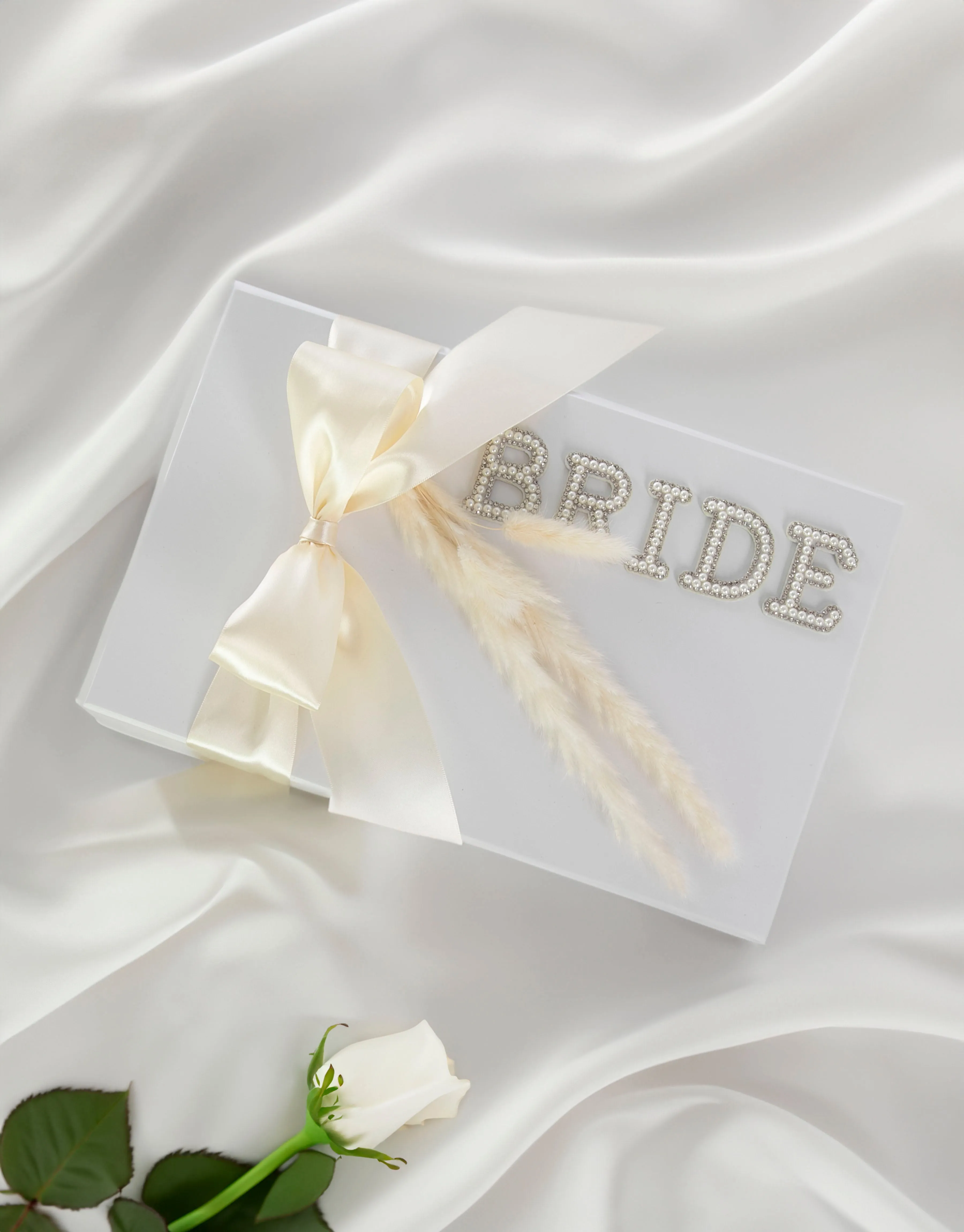 Luxury Pearly White Proposal Gift Box - Letters A-Z