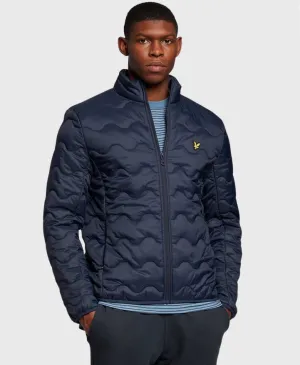 Lyle And Scott Crest Quilted Jacket Dark Navy Blue