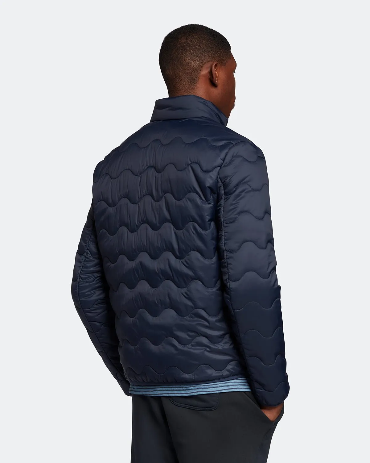Lyle And Scott Crest Quilted Jacket Dark Navy Blue