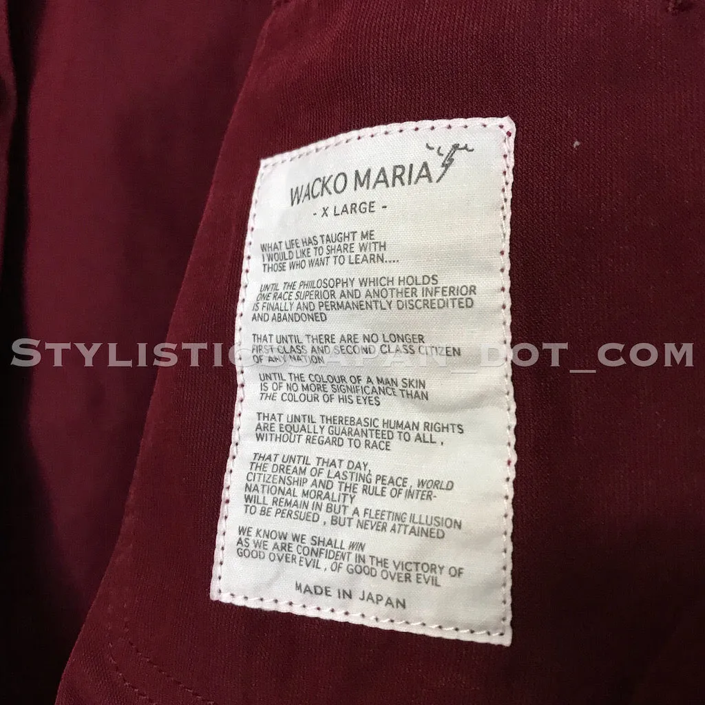 [M] Wacko Maria Guilty Parties Riders Jacket Burgundy