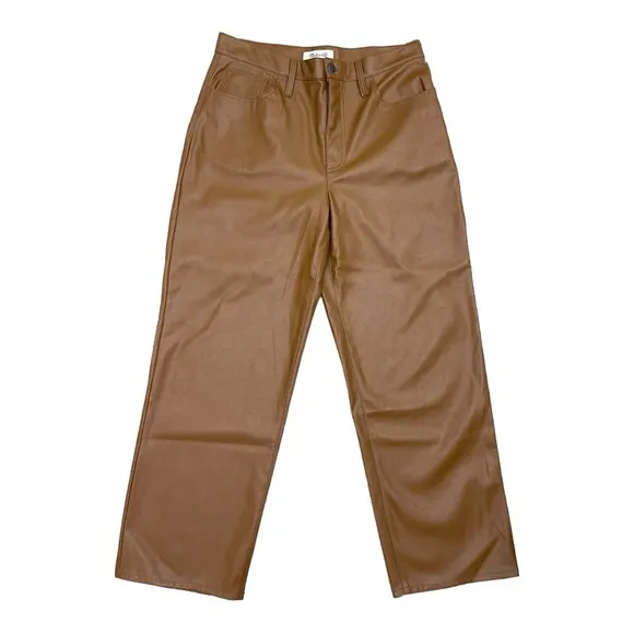 MADEWELL The Perfect Vintage Wide-Leg Pant Faux Leather Edition Size 30