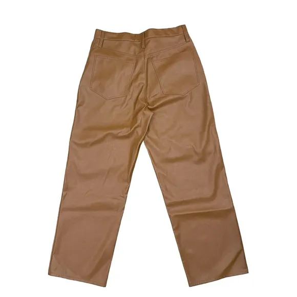 MADEWELL The Perfect Vintage Wide-Leg Pant Faux Leather Edition Size 30