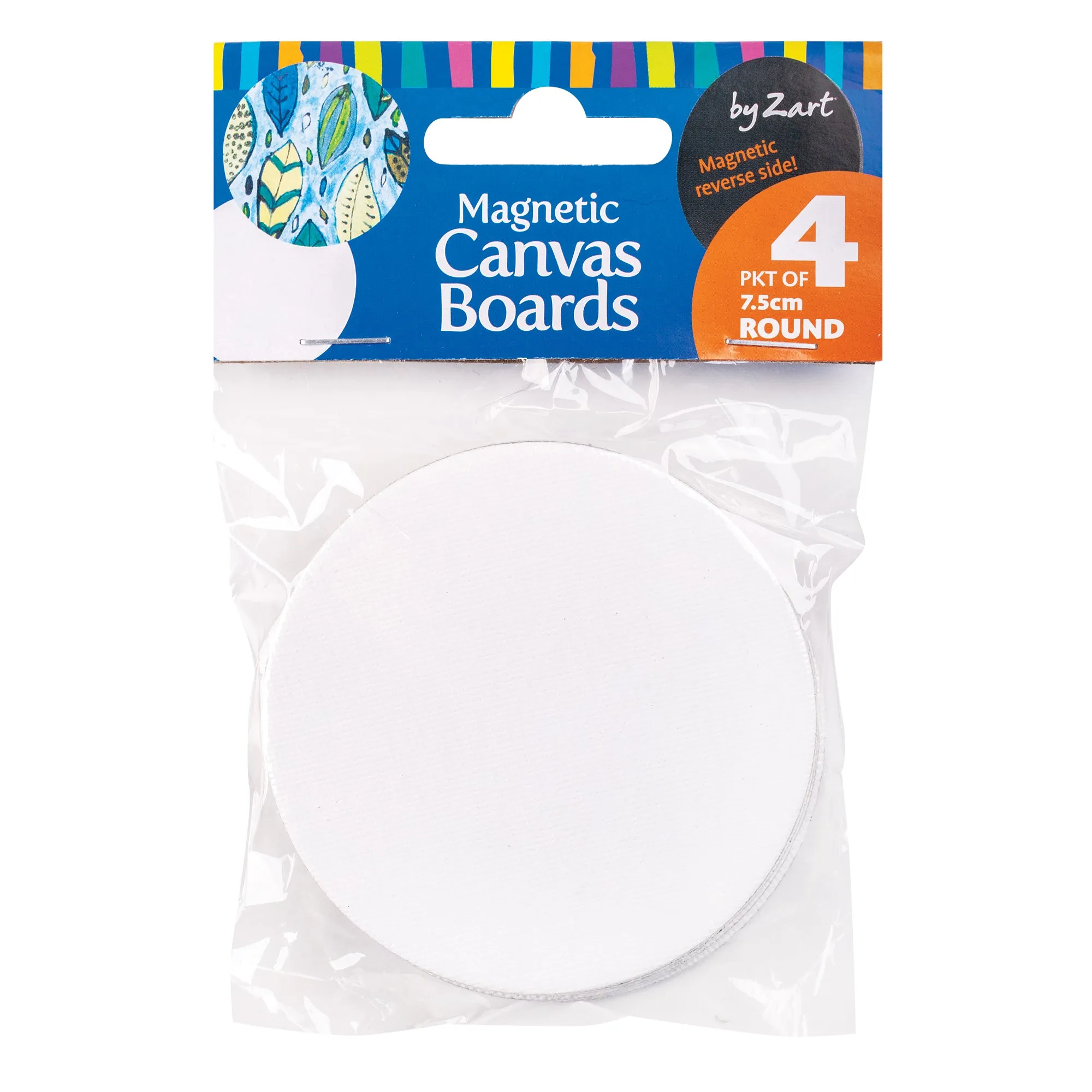 Magnetic Canvas Board Round Pack of 4