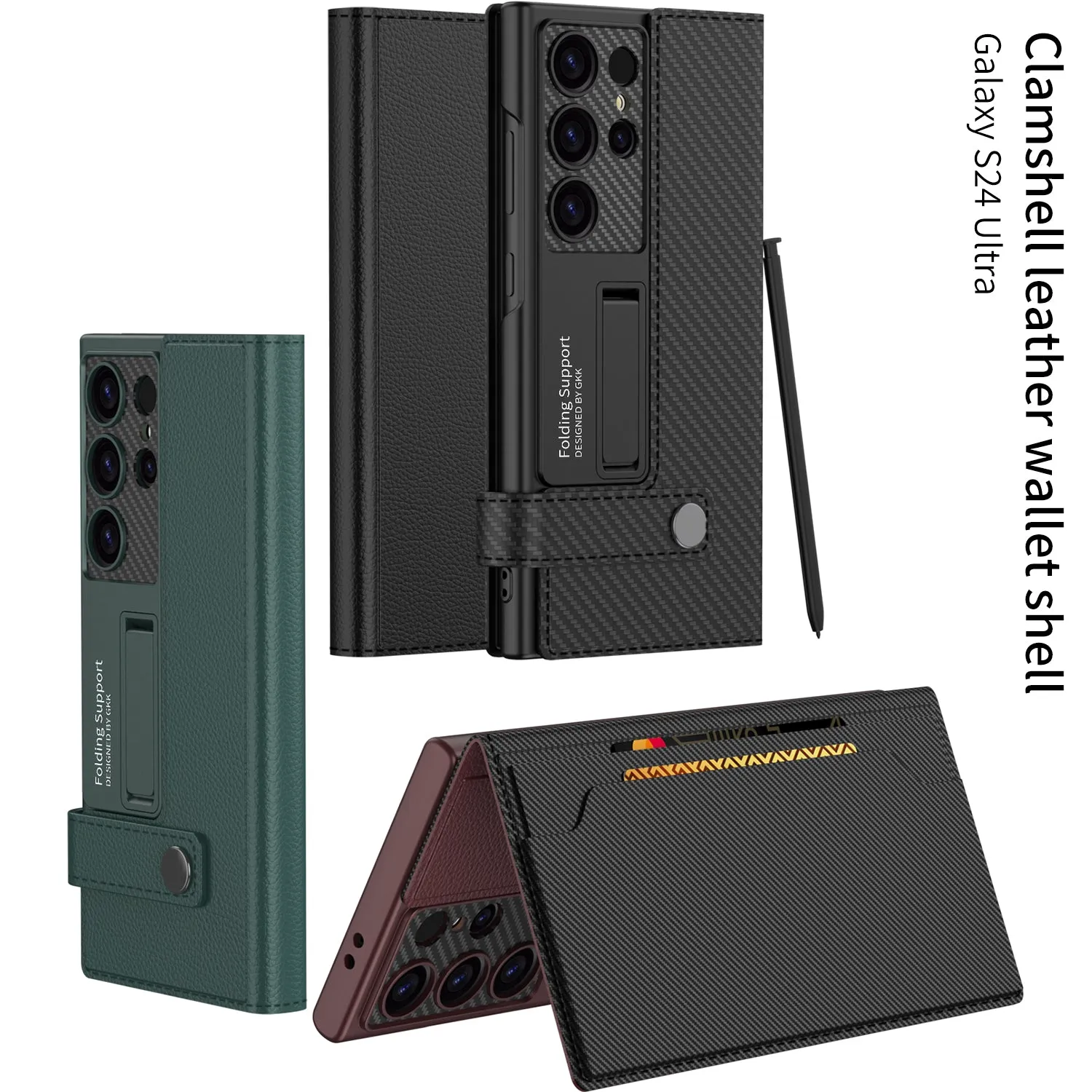 Magnetic Leather Cardhold Phone Case For Samsung  Galaxy S23/S24 Series